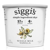 image:imageSiggis Icelandic Strained Whole Milk Yogurt Plain 24 OZ  Thick ProteinRich Yogurt SnackVanilla