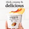 image:imagesiggis Icelandic Strained Nonfat Yogurt Peach 53 oz Single Serve Cup  Thick ProteinRich Yogurt Snack