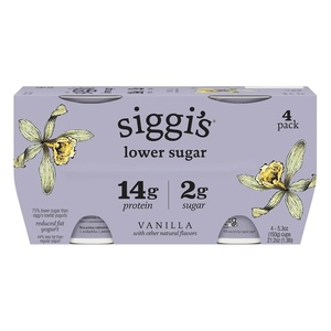 image:imageSiggis Lower Sugar Strawberry Yogurt 4 Count 53 OunceVanilla
