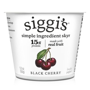 image:imagesiggis 2 Icelandic Strained Lowfat Yogurt Black Cherry 53 oz Single Serve CupBlack Cherry