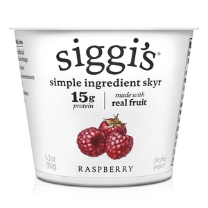 image:imagesiggis Icelandic Strained Nonfat Yogurt Raspberry 53 oz Single Serve Cup  Thick ProteinRich Yogurt Snack53 Ounce
